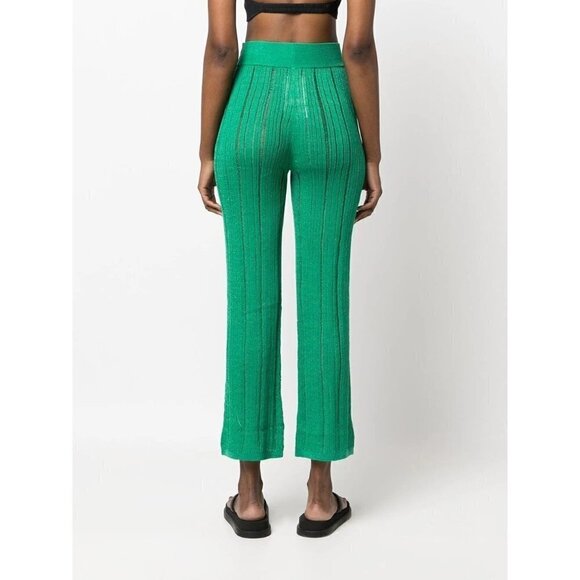 Cult Gaia Savannah Knit Pants in Vine Medium New Womens Knit Trousers - Picture 14 of 16